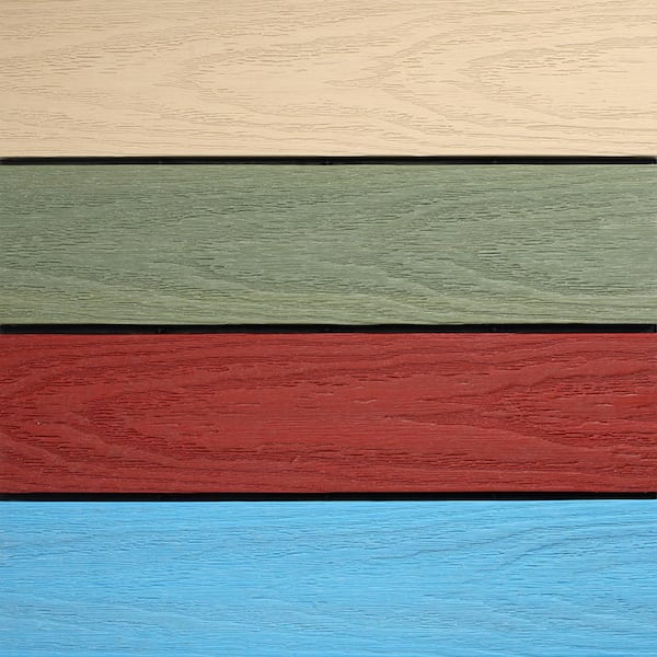 NewTechWood UltraShield Naturale 1 ft. x 1 ft. Composite Quick Deck Outdoor Deck Tile Sample in Multicolor
