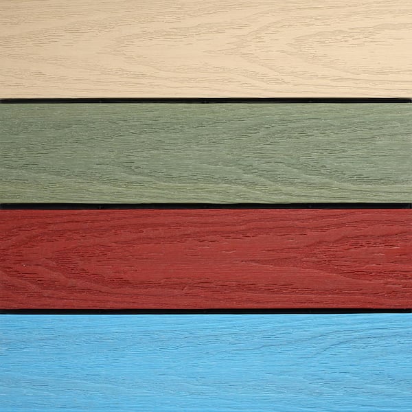 NewTechWood UltraShield Naturale 1 ft. x 1 ft. Composite Quick Deck Outdoor Deck Tile Sample in Multicolor