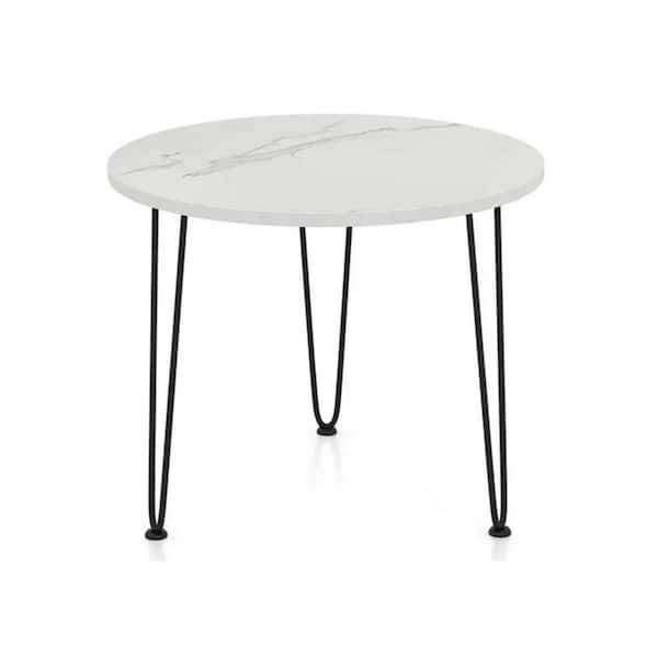 Outdoor Coffee Table with Sturdy and Durable Metal Tripod Legs for Living Room, Office, Garden, Lawn, Patio