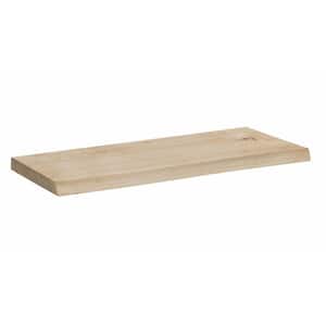 Lite Nature 23.6 in. W x 7.9 in. D x 0.98 in. Solid Ash Decorative Wall Shelf Without Brackets