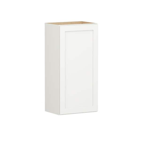 Shaker Full Overlay 18 in. W x 12 in. D x 36 in. H Plywood Assembled Wall Kitchen Cabinet in Linen White
