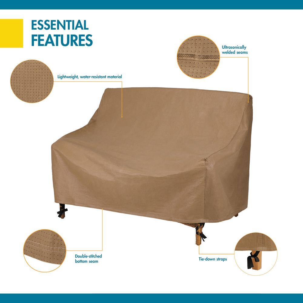 Essential Water-Resistant Beige Patio Loveseat Cover