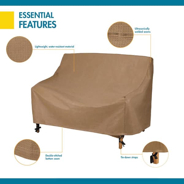 Duck Covers Essential 62 in W Patio Loveseat Cover 