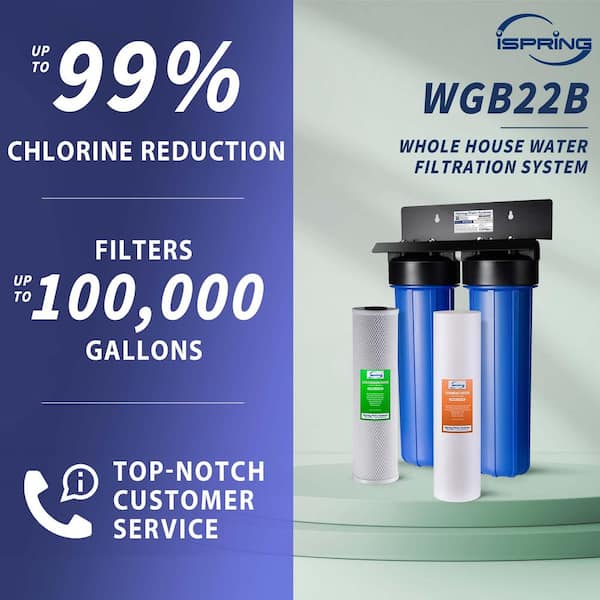 2-stage Sediment/GAC Whole House Water Filter 20x 2.5 Blue