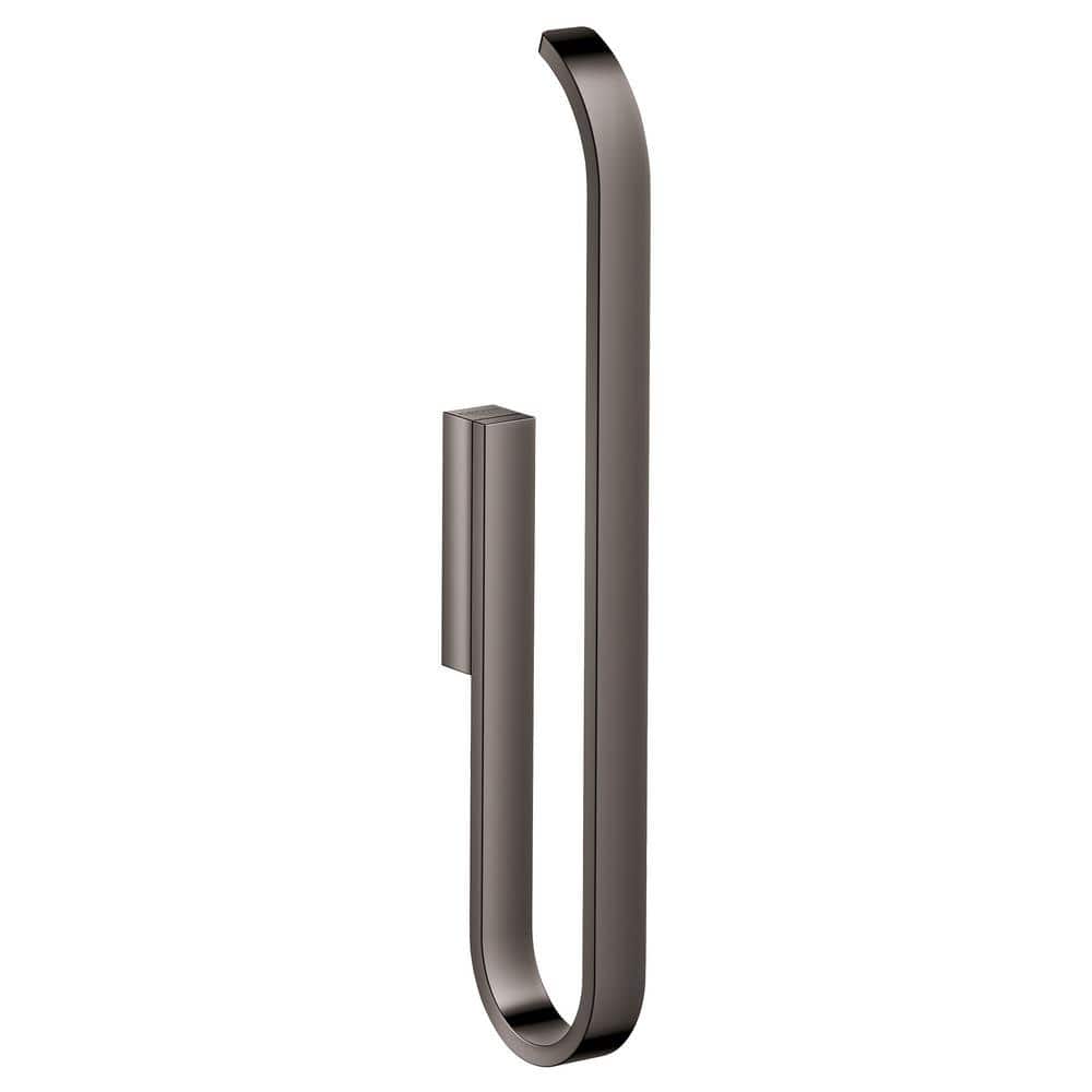 Hard Graphite Vertical Metal Toilet Paper Holder