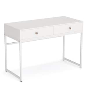 Moronia 47 in. White 2 Drawer Computer Desk Makeup Vanity Table