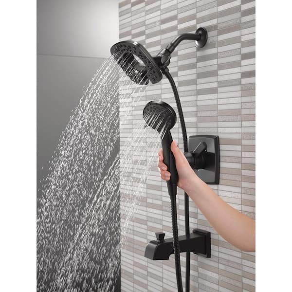 Ashlyn In2ition Single Handle 4-Spray Tub and Shower Faucet 1.75 GPM in Matte Black Valve Included