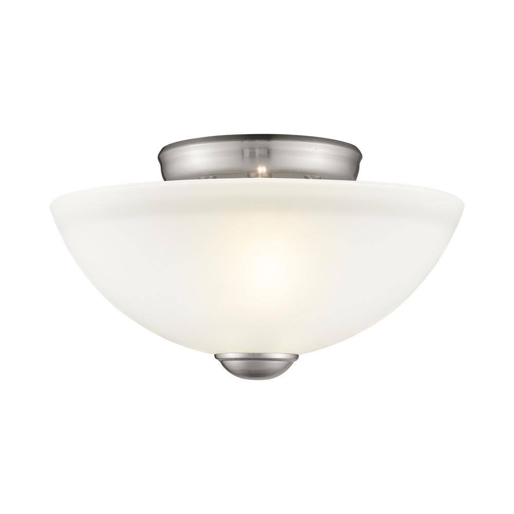 Somerset Sleek Brushed Nickel LED Bowl Flush Mount Light