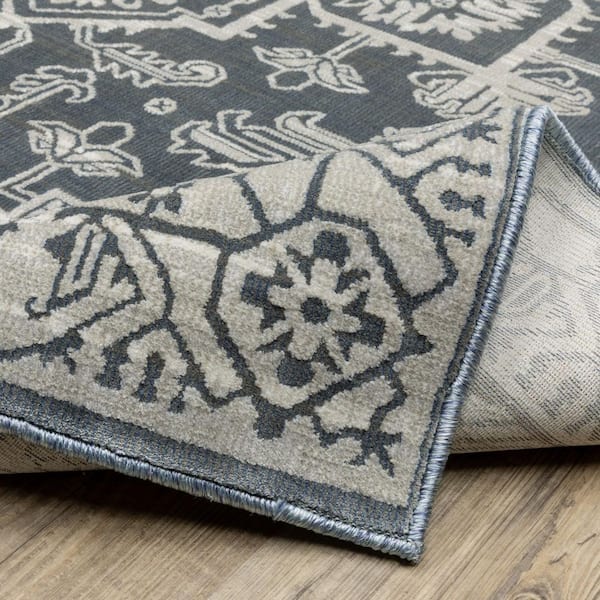 4 ft. x 6 ft. Red, Ivory Oriental Washable Area Rug