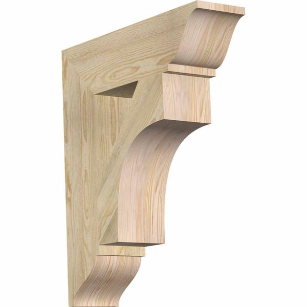 Ekena Millwork 6 in. x 28 in. x 24 in. Douglas Fir Westlake Traditional Rough Sawn Bracket
