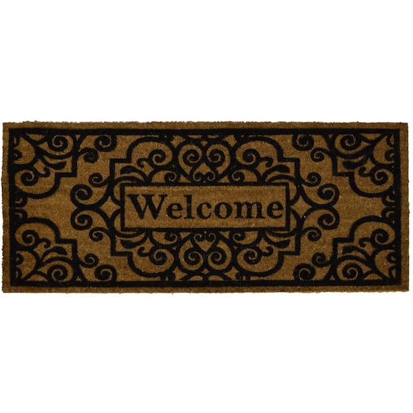 Home Dynamix Fiesta Brown 20 in. x 46 in. Coir Outdoor Mat