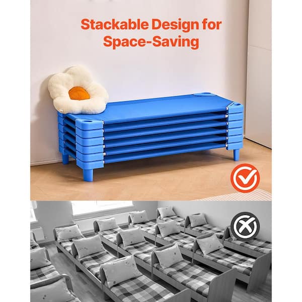 SKYSHALO 52 in. L x 23 in. W Stackable Kiddie Cot, Portable