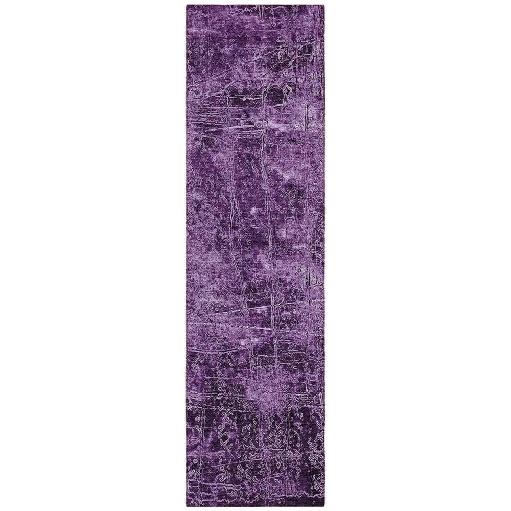 Purple 2 ft. x 8 ft. Woven Abstract Runner Indoor/Outdoor Area Rug price history on PriceWatchPro