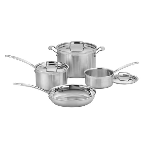 Cuisinart MultiClad Pro Cookware Set with lid 7 Parts • Price »