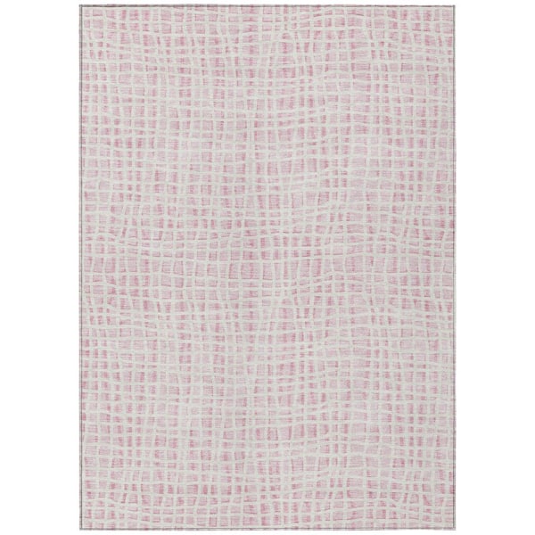 Addison Rugs Chantille Machine Washable Pink 2 ft. 6 in. x 3 ft. 10 in. Indoor/Outdoor Abstract ACN729 Area Rug