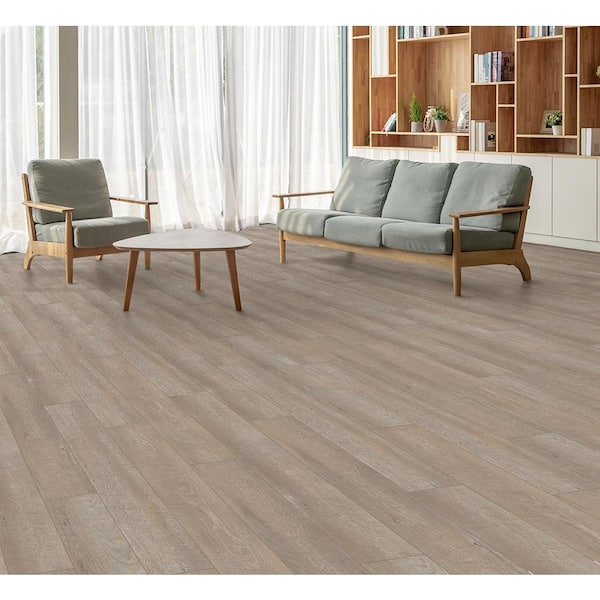 Elegant Ecru 20 mil x 9 in. W x 48 in. L Water Resistant Loose Lay Luxury Vinyl Plank Flooring (24 sq.ft./case)