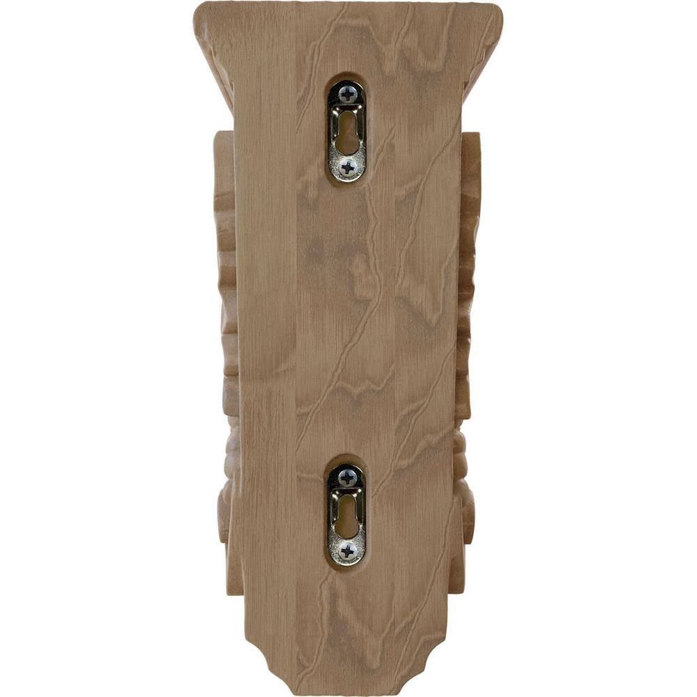 Hand-Carved Mahogany Medium Grape Corbel, 4.5" x 5" x 10"