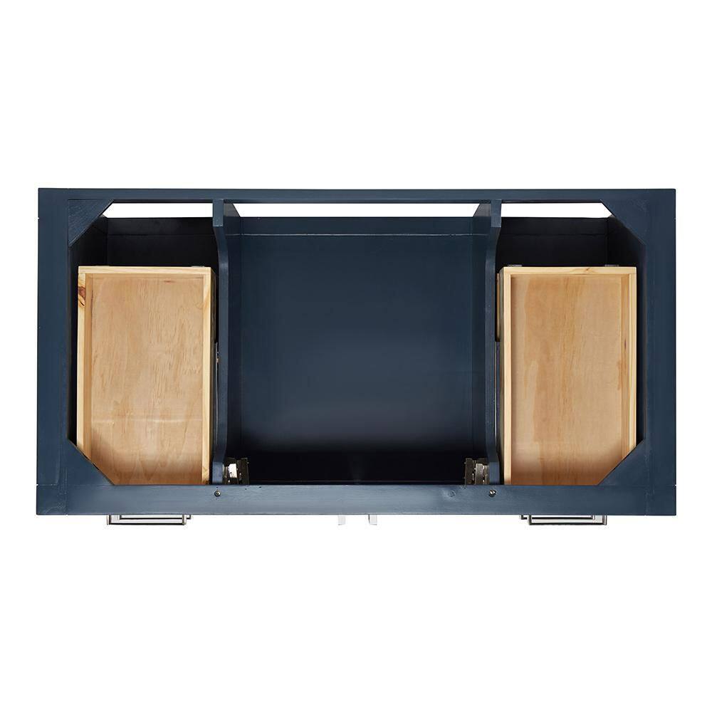 Magnolia 43" Midnight Blue Single Basin Vanity with Carrara White Top