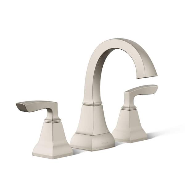 Kallan 8 in. Widespread 2-Handle Bathroom Faucet in Vibrant Brushed Nickel
