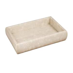 Towel Tray for Bathroom 12 in. Countertop Organizer Champagne Marble Color