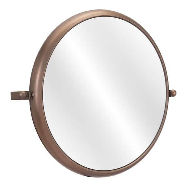 HomeRoots 24 in. x 20.3 in. Classic Irregular Framed Gold Vanity Mirror