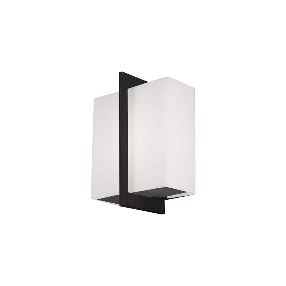 Black Rectangular Dimmable LED Wall Sconce