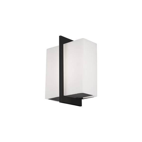 KUZCO Bengal 7-in 1 Light 13-Watt Black Integrated LED Wall Sconce