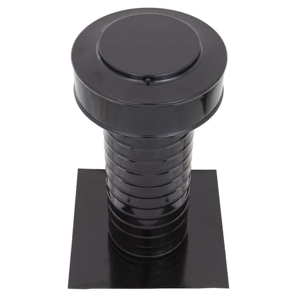 5 in. Dia. Aluminum Keepa Roof Jack with 2 in. Tail Pipe in Black
