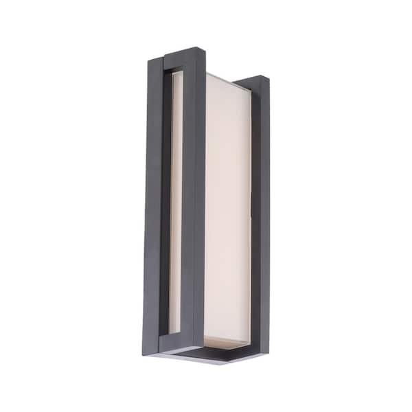 Axel 14 in. Black Integrated LED Outdoor Wall Sconce in 3000K