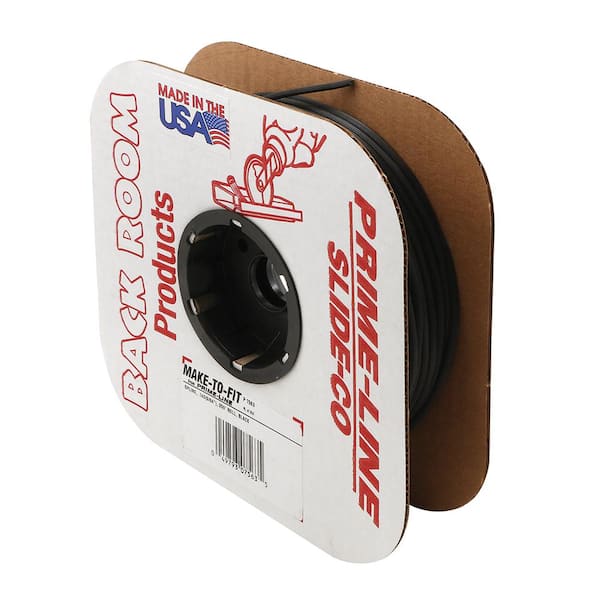 Prime-Line 0.140 in. (9/64 in.) Black 1 Roll of 250 ft. Screen Retainer Spline