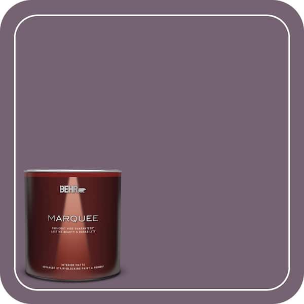 BEHR MARQUEE 1 qt. #680F-6 Shy Violet Matte Interior Paint & Primer