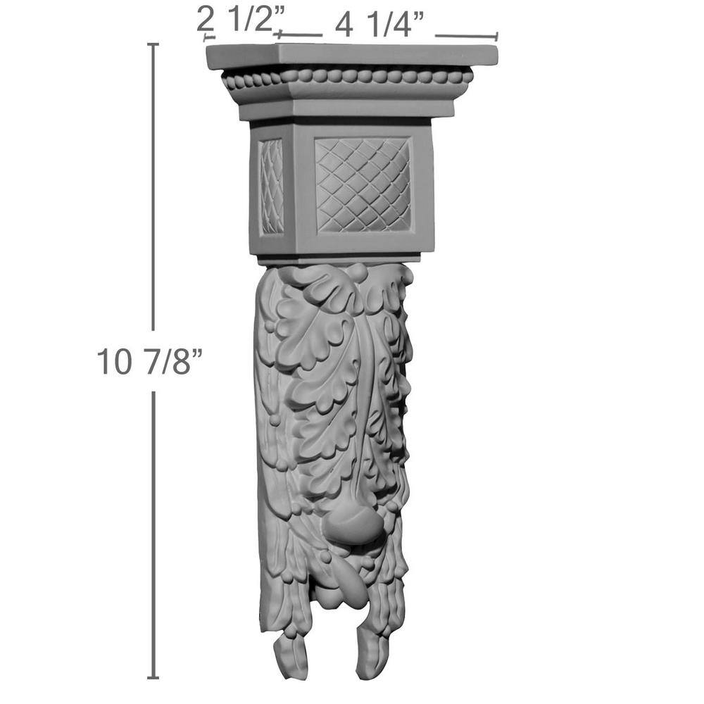Hampshire Large White Urethane Decorative Drop Corbel
