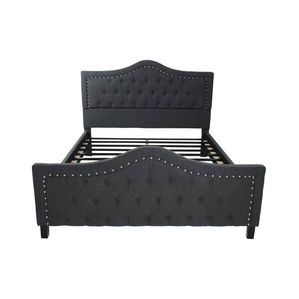 Noble House Virgil Queen Size Tufted, Queen Size Tufted Bed Frame