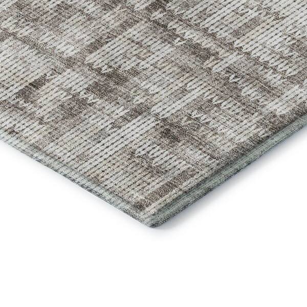 Mayfield Premium Machine Washable Abstract AMF2130 Taupe 10 ft. x 14 ft. Area Rug