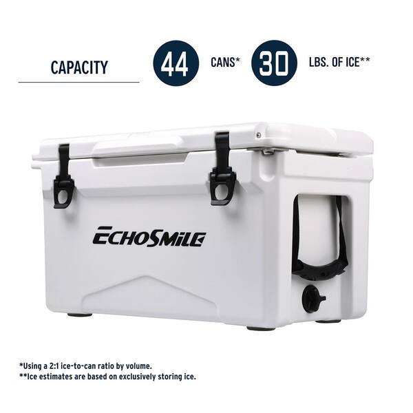 ITOPFOX 30 qt. Outdoor White Insulated Box Cooler with Stretch