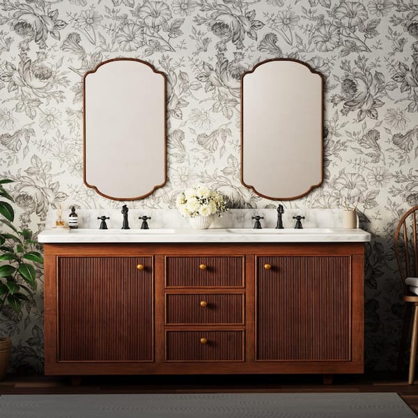 8 in. Widespread Double Handle Bathroom Faucet with Pop Up Drain in Matte Black
