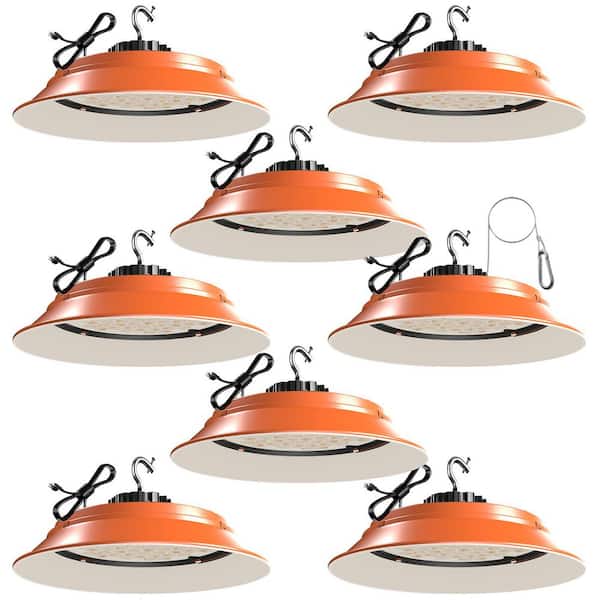 8 Pack of 165-Watt LED High Bay Light 24750LM High Bay LED Shop Lights AC100-277V Commercial Bay Lighting for Warehouse