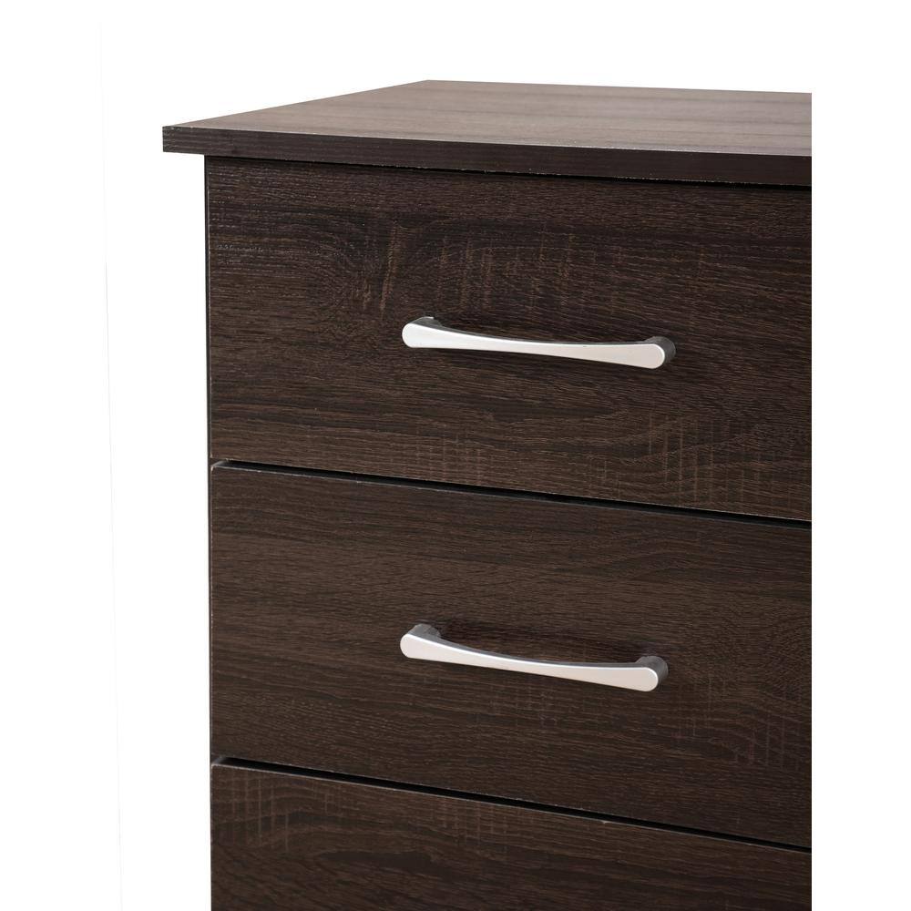 Boston 3-Drawer Wenge Compact Nightstand