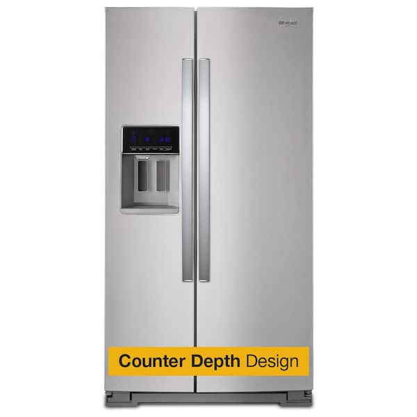 20.6 cu. ft. Side By Side Refrigerator in Fingerprint Resistant Stainless Steel, Counter Depth