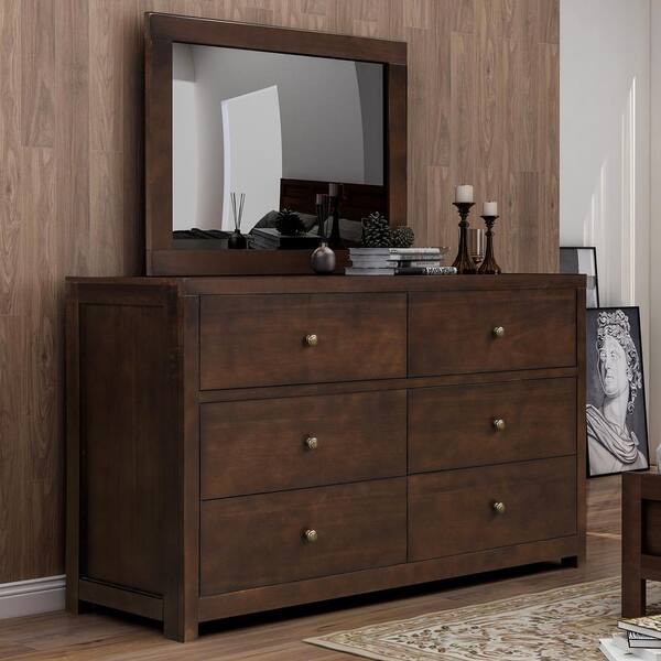 WIRED-BRUSHED RUSTIC BROWN FINISH 6-DRAWER DRESSER CABINET-CAJONERA TOCADOR  SIN ESPEJO for Sale in Downey, CA - OfferUp