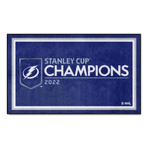 Tampa Bay Lightning Blue 3 ft. x 5 ft.2022 Stanley Cup Championship Area Rug