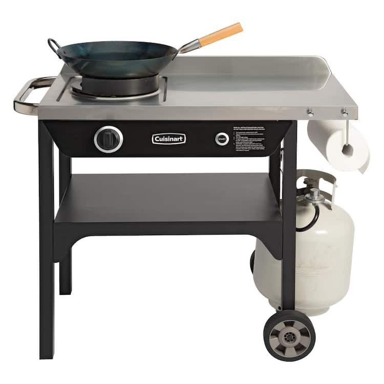 Cuisinart Outdoor Wok Station 50,000 BTU Stir Fry Propane Grill in Black/Stainless Steel