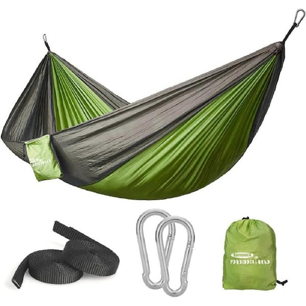 ITOPFOX Camping 8.8 ft. Portable Hammock Bed Hammock in Green And Gray
