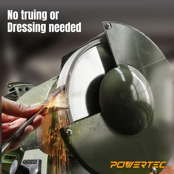 8 in. x 1 in. W, 5/8 in. Arbor CBN Bench Grinding Wheel, 320 Grit for Sharpening HSS Tool/Lathe Tool for Bench Grinder