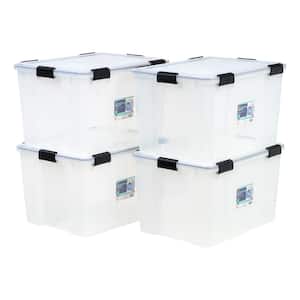 74 Qt. Weathertight Storage Box in Clear (4-Pack)