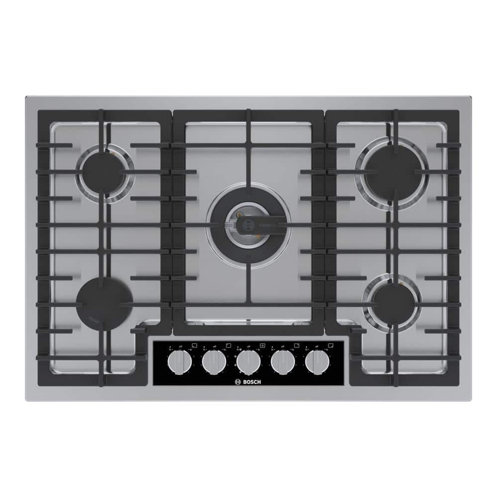Benchmark Series 30 in. Gas Cooktop in Stainless Steel with 5-Burners including 20,000 BTU Burner