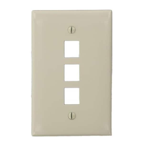 Almond 1-Gang Audio/Video Wall Plate (1-Pack) 41091-3TN