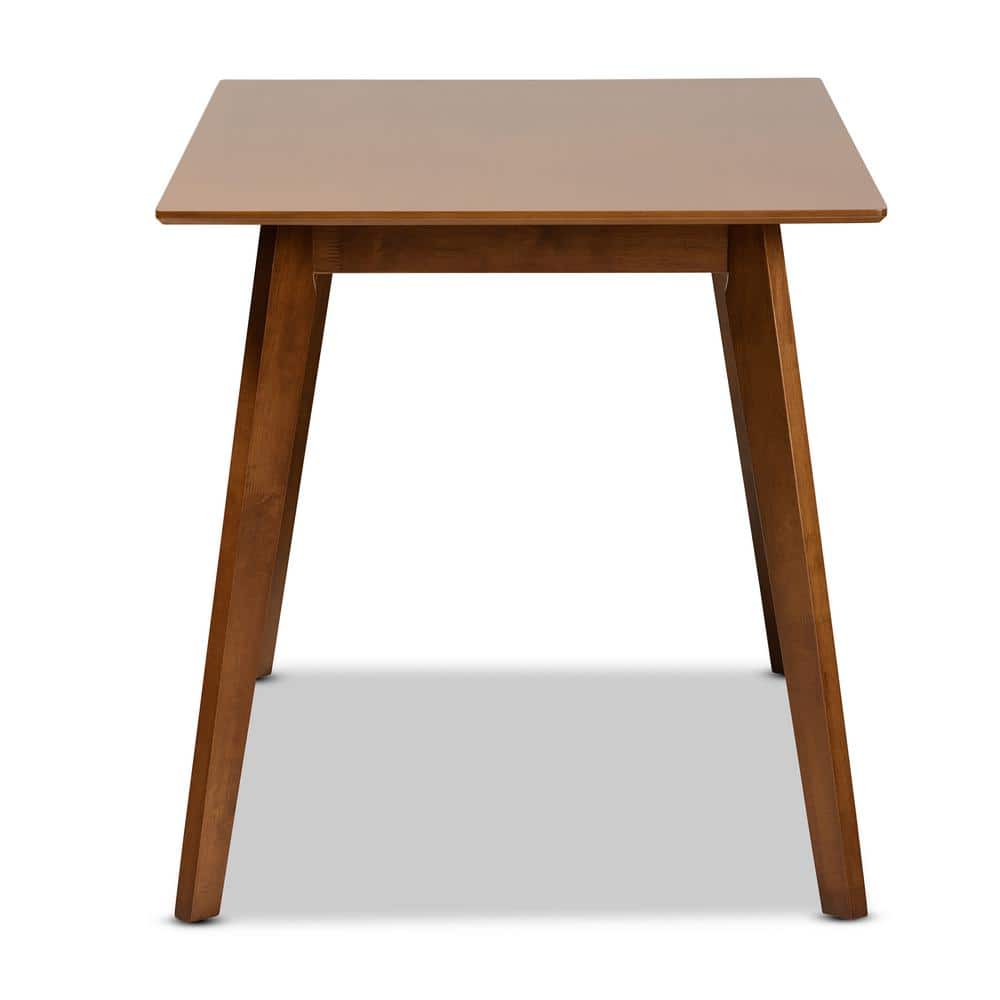 Walnut Brown 48" Transitional Wood Dining Table for Four