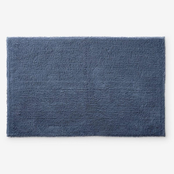 Company Cotton Plush Spa Solid 24 in. x 40 in. Indigo Bath Rug