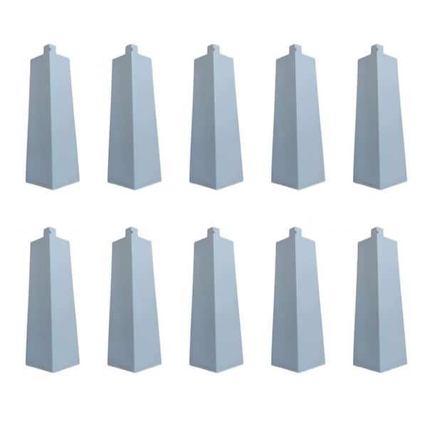 8 in. x 2.5 in. 10-Piece Aluminum Corner Siding, Outside White Smooth Vinyl Siding for Mobile Home House Exterior